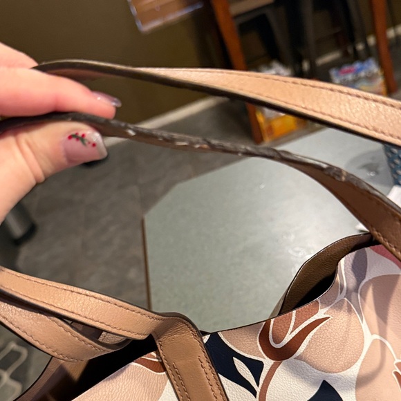 Kate Spade Floral Tote - Cream, Tan, Black, Pink - Picture 12 of 12